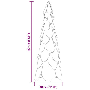 Teak Weihnachtsbaum mit Ständer, 80cm