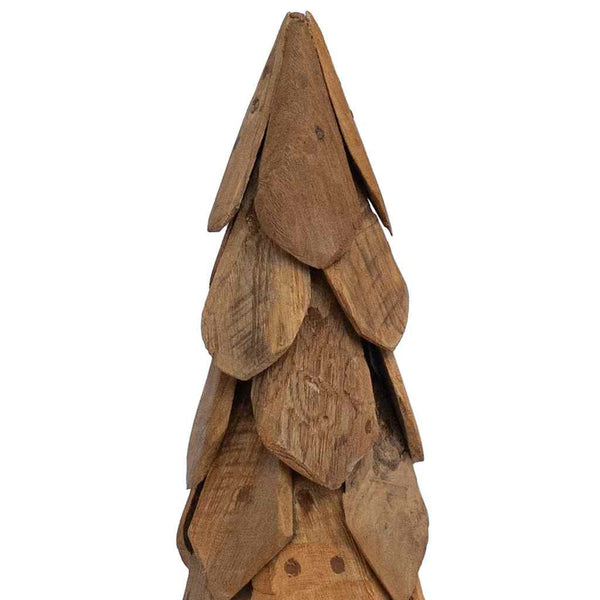 Teak Weihnachtsbaum mit Ständer, 111cm