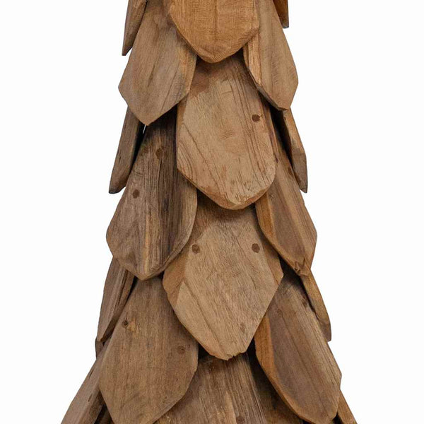 Teak Weihnachtsbaum mit Ständer, 111cm