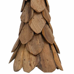 Teak Weihnachtsbaum mit Ständer, 111cm