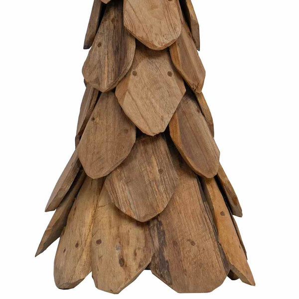 Teak Weihnachtsbaum mit Ständer, 111cm