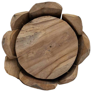 Teak Weihnachtsbaum mit Ständer, 111cm
