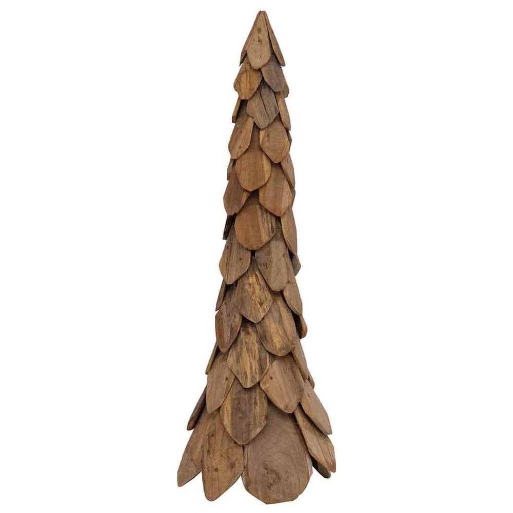 Teak Weihnachtsbaum mit Ständer, 111cm