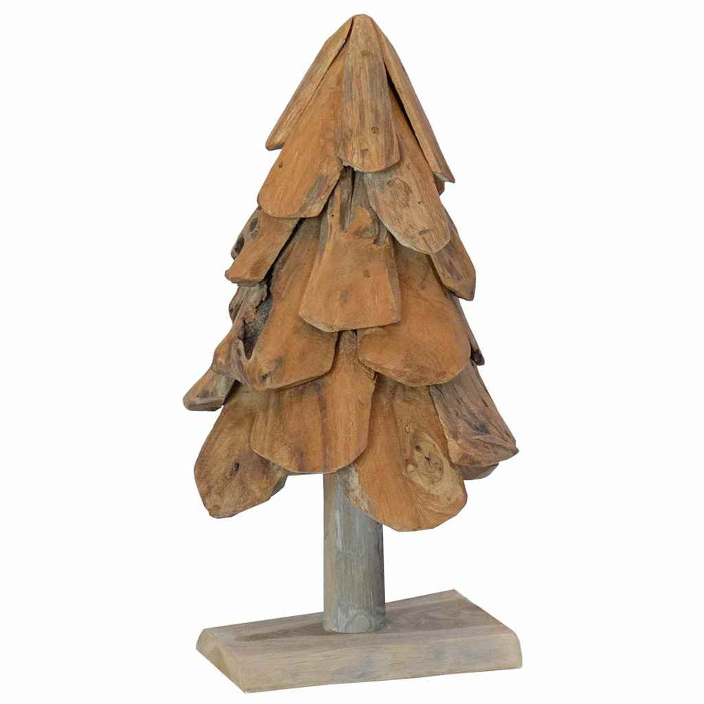Teak Weihnachtsbaum mit Ständer, 61cm