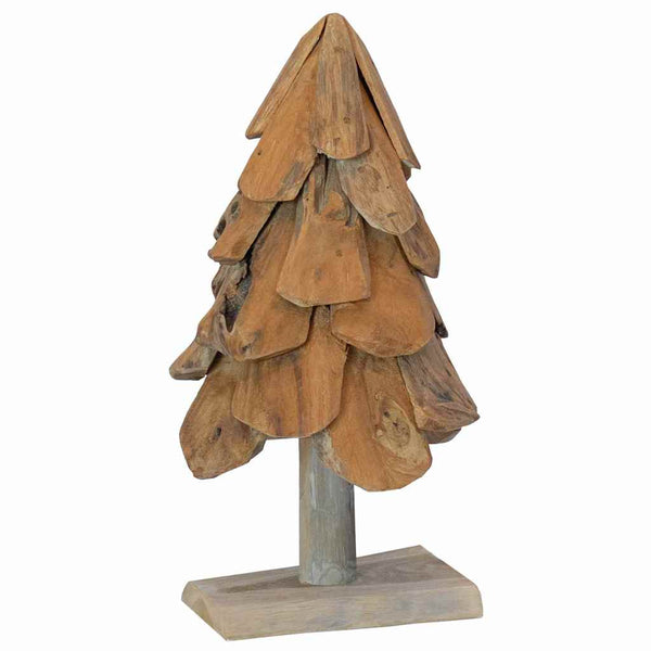 Teak Weihnachtsbaum mit Ständer, 61cm