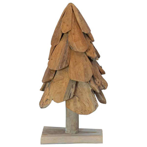 Teak Weihnachtsbaum mit Ständer, 61cm