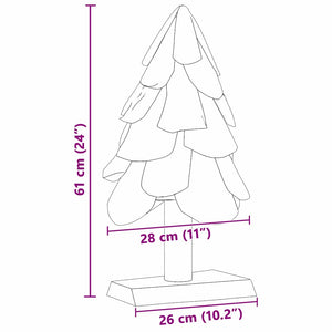 Teak Weihnachtsbaum mit Ständer, 61cm