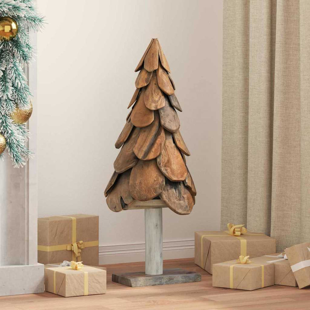 Teak Weihnachtsbaum mit Ständer 91cm