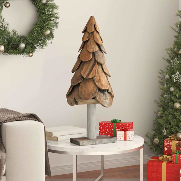 Teak Weihnachtsbaum mit Ständer 91cm