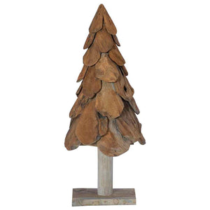 Teak Weihnachtsbaum mit Ständer 91cm
