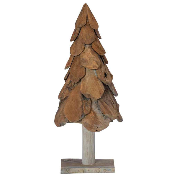 Teak Weihnachtsbaum mit Ständer 91cm