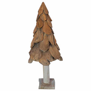 Teak Weihnachtsbaum mit Ständer 91cm