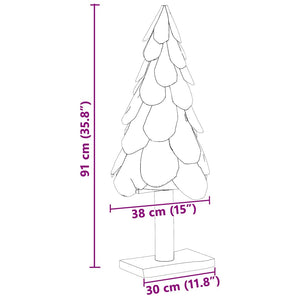 Teak Weihnachtsbaum mit Ständer 91cm