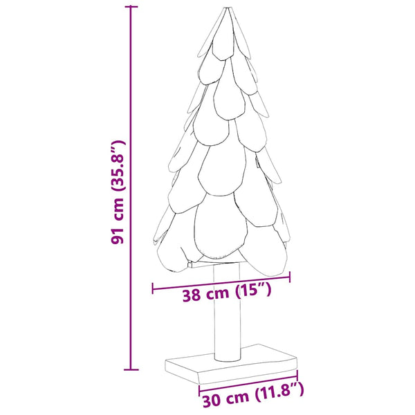 Teak Weihnachtsbaum mit Ständer 91cm