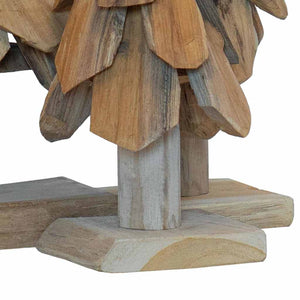 Massivholz Teak Weihnachtsbaum mit Ständer