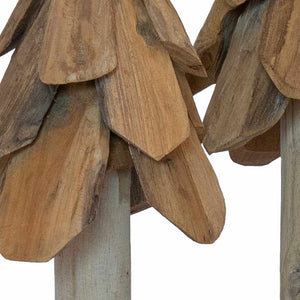 Massivholz Teak Weihnachtsbaum mit Ständer