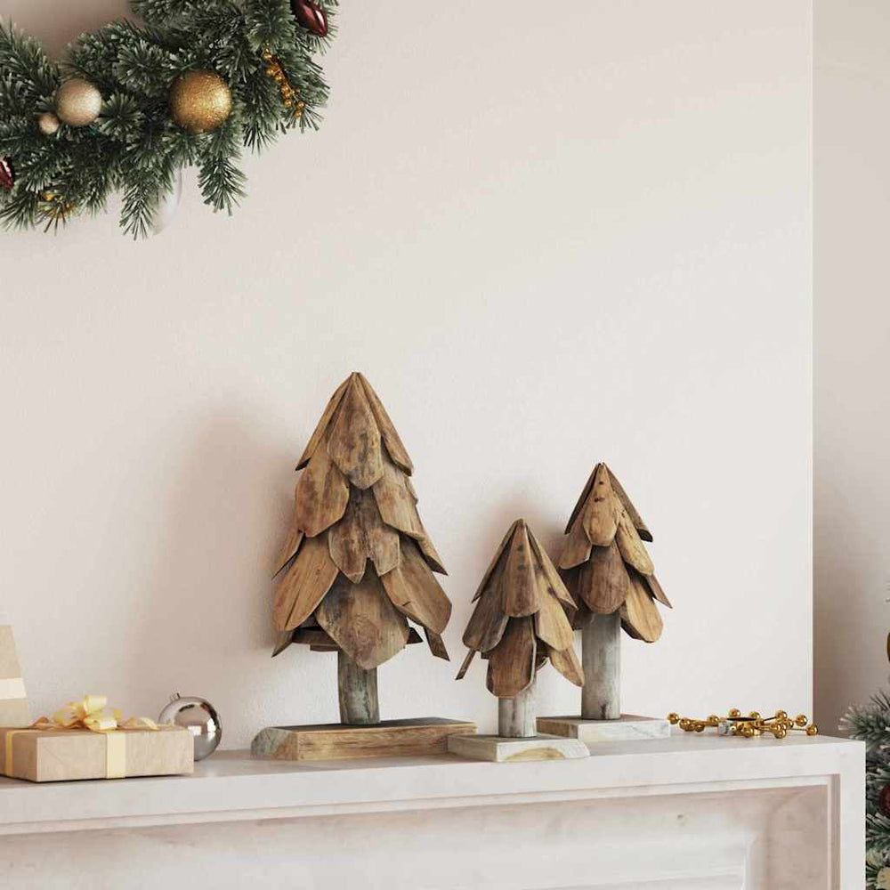 Massivholz Teak Weihnachtsbaum mit Ständer