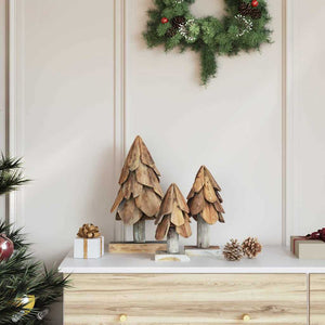 Massivholz Teak Weihnachtsbaum mit Ständer