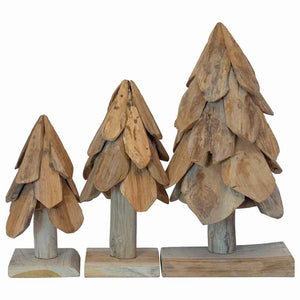 Massivholz Teak Weihnachtsbaum mit Ständer