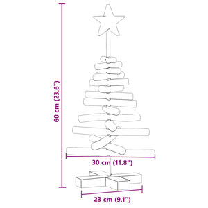 Weihnachtsbaum Teakholz Braun 60 cm