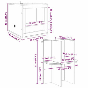 OSB Terrarium Braun 40x40x90cm
