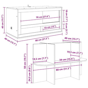 OSB Terrarium Braun 80x40x90cm