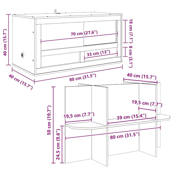 OSB Terrarium Braun 80x40x90cm