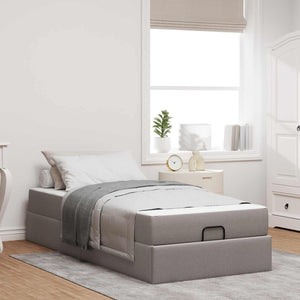 Bettgestell mit Matratze Taupe