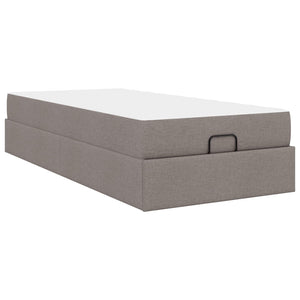 Bettgestell mit Matratze Taupe