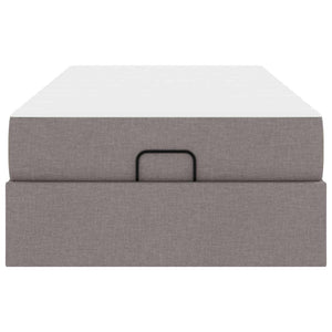 Bettgestell mit Matratze Taupe