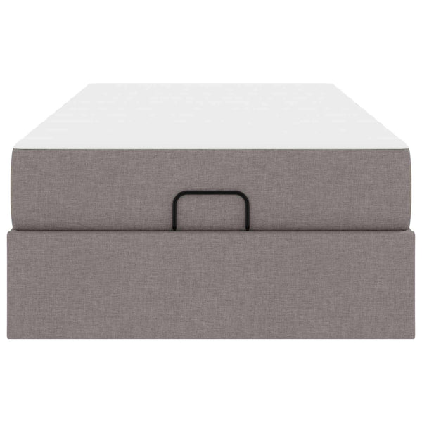 Bettgestell mit Matratze Taupe