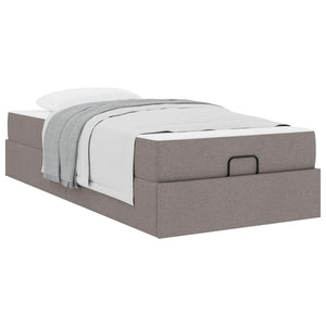 Bettgestell mit Matratze Taupe