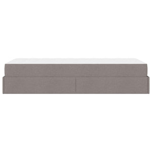 Bettgestell mit Matratze Taupe