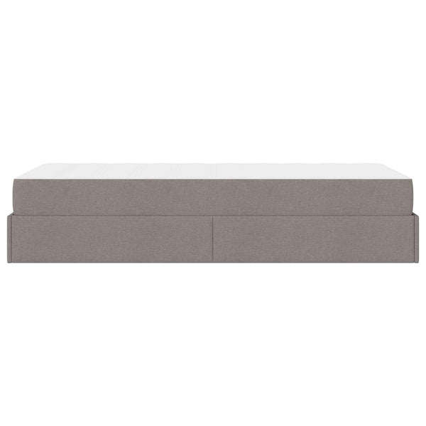 Bettgestell mit Matratze Taupe