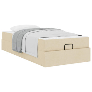 Bettgestell mit Matratze Creme