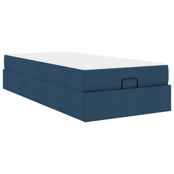 Bettgestell mit Matratze Blau
