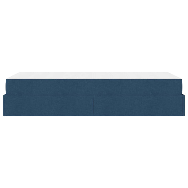 Bettgestell mit Matratze Blau