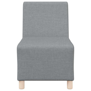 Modulares armfreies Sofa, hellgrau, 2er-Set