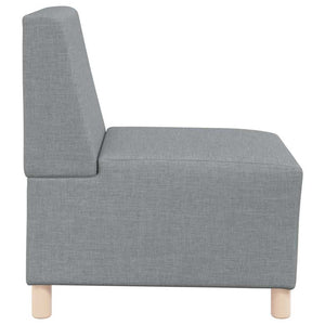 Modulares armfreies Sofa, hellgrau, 2er-Set