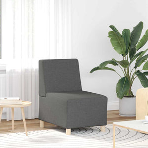 Modulares Sofa ohne Armlehne, Dunkelgrau, 2er-Set