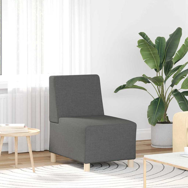 Modulares Sofa ohne Armlehne, Dunkelgrau, 2er-Set