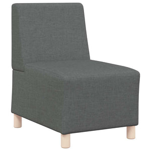 Modulares Sofa ohne Armlehne, Dunkelgrau, 2er-Set