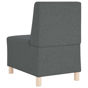 Modulares Sofa ohne Armlehne, Dunkelgrau, 2er-Set