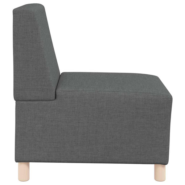 Modulares Sofa ohne Armlehne, Dunkelgrau, 2er-Set