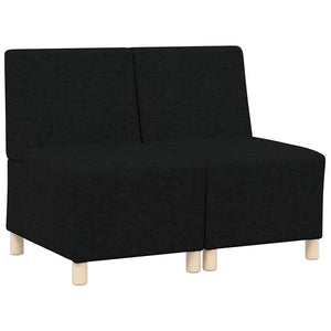 Modulares armfreies Sofa, 2-teilig, Schwarz
