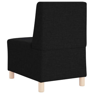Modulares armfreies Sofa, 2-teilig, Schwarz