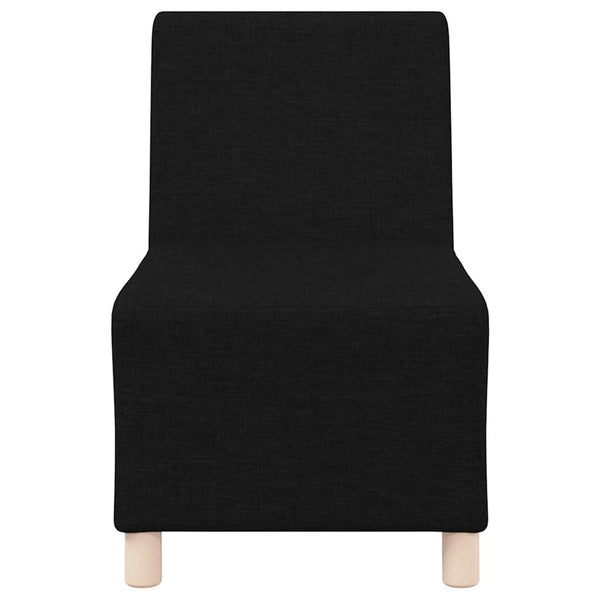 Modulares armfreies Sofa, 2-teilig, Schwarz
