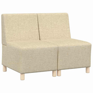 Modulares armloses Sofa, 2er-Set, Creme