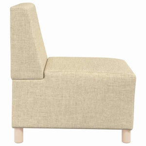 Modulares armloses Sofa, 2er-Set, Creme