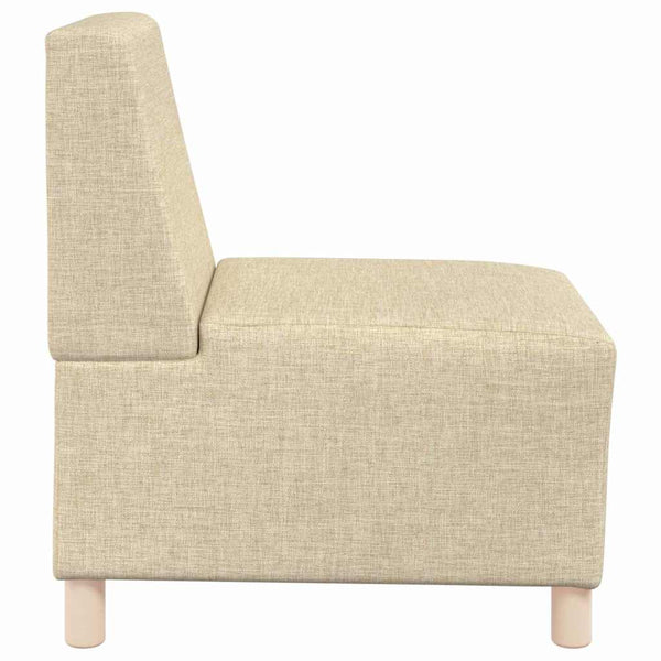Modulares armloses Sofa, 2er-Set, Creme